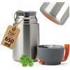 Robin Goods® Contenitore Termico in Acciaio Inox - 650 ml, Termico e Stagna per Alimenti