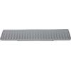 URPIZY Tappetino scolapiatti in silicone per lavello da cucina, design con bordo stretto per raccogliere gli spruzzi d'acqua, asciugatura rapida e salvaspazio, lavabile in lavastoviglie, grigio (grigio-50 x