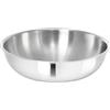 TeCuisine - Wok Inox 18/10 Triply - 28 cm - Senza Manico - Senza Rivestimento - Senza PFAS, PFOA, PTFE - Compatibile con tutti i fornelli a induzione - Cottura sana e duratura