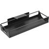 Trayneel Scaffale portaoggetti espandibile in acciaio inox da posizionare sotto il lavello, per cucina e bagno, organizer scorrevole con lunghezza regolabile 350 x 115 x 75 mm (nero)