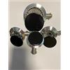 Homely R Bruciatore Fornello per Piano Cottura e Cucina a Gas COMPATIBILI CON GasFire Candy Sovrana Completo di Piattelli Spartifiamma Nero Lucido e 1 GRANDE 3 MEDI UGUALI