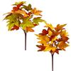 Generisch Foglie Autunnali Finte 2 Pezzi Rami di Foglie d'Acero Artificiali | Rami d'Acero Ghirlanda Bouquet Decor Autunno Ringraziamento