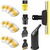 Occzin Set di 9 accessori per pulitore a vapore Kärcher compatibile con pulitore a vapore accessori SC1 SC2 SC3 SC4 SC5, bocchino per bocchino, spazzola rotonda, spazzole per fughe, estrattore per finestre