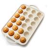 Haoppmof Stampo in silicone per 24 mini muffin, antiaderente, 39,5 x 23,5 x | Stampo per mini muffin in silicone alimentare, con telaio in metallo e manico, lavabile in lavastoviglie