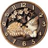 NonMiFyR Orologio Da Parete con Motivo di Gatto, Opera D'arte Decorativa Rotonda, Estetica E Unica, Orologio Da Parete per Cucina, Camera Da Letto E, 30x30x0.5 Cm