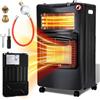 Eulenke Riscaldamento a Gas per Interni, 4200 W + 1260 W, Elettrico Con 3 Livelli di Calore per Bombole Fino a 15 kg, Con Regolatore di Pressione, Tubo