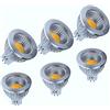 OUKAIDE 6 Pezzi 6W MR16 lampade LED bianco caldo 3000K faretti MR16 60W equivalente, risparmio energetico MR16 600LM 85-265V AC non dimmable materiale alluminio
