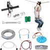 VEVOR Kit Teleferica Zipline 30,48 m da Giardino Cortile Parco attività Esterna, Corda Scivolo con Corrimano Seduta Carico Max. 149 kg per Divertimento all'Aperto Solo per Adolescenti Non per Adulti