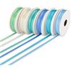 Vaessen Creative Set Nastro Satin, Blu, 6 Colori, 3mm x 2m, Biadesivo Lucido per la Creazione di Biglietti, Scrapbooking, Confezioni Regalo, Regali per Battesimo e Molti Altri Progetti Creativi