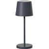 Lumisky Mini lampada da tavolo touch wireless in alluminio grigio LED MINI ROCK bianco dimmerabile H22cm