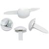 Rayher Hobby 7871602 puntine rotonde, 4 e 8 mm, Confezione da 75 pezzi, bianco