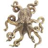 Wakauto Statua di polpo cinese in ottone statuette scultura animale oggetti da collezione regalo ornamenti da tavolo Fengshui Home Office Decor