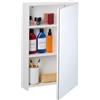 Relaxdays Mobile da Parete per il Bagno, Mobiletto con Specchio e 3 Ripiani, Armadietto Pensile, 60,5x40x12 cm, Bianco