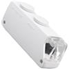 ULTECHNOVO Bianco Microscopio Regolabile Compatto, per Smartphone 160x-200x | Lente in Vetro Ottico, Struttura in ABS e Metallo, Batteria a Bottone Inclusa, per Film e Giochi