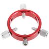 HANABASS Guida Telescopio 50mm in Lega di Alluminio, Rosso | Sei Fori Regolabili con Viti M6, per Tubo Telescopico e Cercatore, Allineamento Stabile