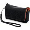 kinokoo Borsa piccola per Ricoh GR/LUMIX TZ300/TZ99/IXUS 285 con tracolla | Compatibile con Canon SX720/SX730/SX740/G7X/G9X/Sony RX100 Series/ZVE10/TG5, Conserva fotocamere,schede SD e accessori-Nero