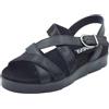 IGI&Co 1167400 Nappa Capra Nero Sandali per Donna in Pelle Zeppa Bassa (Taglia 38)