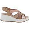 IGI&Co 1163111 Sandali con zeppa da donna beige e marrone con strap