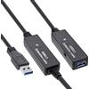 InLine® Cavo USB 3.0 M-F, Attivo, prolunga, nero, 15m