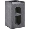 PawHut Tiragraffi a forma di cilindro, altezza 81 cm, tiragraffi a forma di cilindro con 2 nicchie, torre tiragraffi con pannello