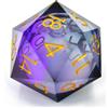 GlassStaff CritStones Liquid Core, dadi a 20 facce, collezione Twilight Ether, 5 cm