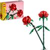 LEGO Botanicals Rose - Set da Costruire di Fiori Finti - Decorazione Floreale da Casa o da Scrivania - Gioco della Natura per Bambine, Bambini e Adolescenti da 8 Anni - Regalo di Compleanno - 40460