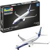 Revell 03809 Boeing 737-800 - Modellino in plastica non costruito/non verniciato, scala 1:288