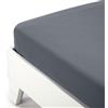 Caleffi 59038 Jersey Inferiore Lenzuolo per Matrimoniale Letto, Grigio