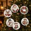 GSenhui 6 Pezzi Diamond Painting Pearl Art Decorazioni Natale in Legno DIY | Kit Pittura Diamante Adulti, 8cm Decorazioni Natalizie per Albero, Ornamenti Natalizi da Appendere per Albero di Natale
