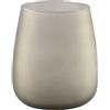 TREND FOR HOME Vaso per Fiori 17 cm Vaso da Interno Vaso Vetro Colorato Vasi Moderni da Interno Design per Decorazioni Casa Portacandele, Beige Satinato, 2310 ml, Ø 11.9 cm, Zinnia Calm Nature