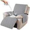 Ystyle Copripoltrona Relax Reclinabile 1 Posto, Grigio Chiaro | Copri Poltrona con Braccioli, Copripoltrone con Fascia Elastica, Copridivano Reclinabile, Antigraffio Antiscivolo e Lavabile