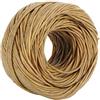 Nikou Stoppino per Candele in Cera d'api Naturale da 2 mm, Stoppino in Fibra di Rivestimento Fai-da-te per 200 Piedi di Candela per Acido Stearico di Paraffina (Buio)