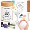 KIYTARBOO Kit Candele Fai Da Te, Candele Profumate, Set Donna Regalo, Perle di Cera | Candela Profumata con 450g Sabbia per Candele, 30 Stoppini, 2 Oli Essenziali, 1 Contenitore di Vetro, 4 Cristalli, Cucchiaio