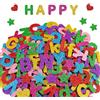 ZHIQIN 448 Pezzi Lettere Adesive Gommapiuma Glitter Alfabeto Autoadesivi Bricolage | Alfabetiere Stickers Glitter in 7 Colori per Decorazione Carte Scrapbooking Progetti Scolastici Lavori Creativi per Bambini