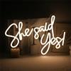 FINOTI She Said Yes insegna Neon Lettera Luminosa Neon Luce Notturna per Feste casa Camera Matrimonio proposta di Matrimonio Fidanzamento Decorazione Parete Luce Neon USB alimentata Neon,C