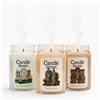 Candle Street 3x2 Candle Street - Set 3 Candele Profumate Grandi 275g | Lunga Durata 60h | Sandalo Patchouli Ambra, Oud Muschio Pino, Cioccolato Caramello Biscotti | Idea Regalo Casa e Relax | Profumo d'Autunno