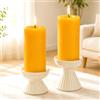 Hbzunt 2 candele a colonna in cera d'api, ognuna di 40 ore di combustione | 5 x 10 cm, candele in pura cera d'api naturale per la decorazione della casa