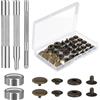 Tunejoy Bottoni a Pressione 12 Set Metallo Bottoni Automatici a Pressione per Abbigliamento con 4 Strumenti di Fissaggio per Borse, Jeans, Vestiti, Tessuto, Artigianato in Pelle 15mm (Bronzo)