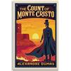 koanga Poster vintage letterario Il conte di Montecristo, stampa artistica da parete su tela, poster decorativo moderno per la camera da letto, 30 x 45 cm