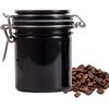 Helweet Barattolo per caffè, contenitore per chicchi di caffè, vetro per caramelle, contenitore ermetico, contenitore per alimenti, adatto per conservare caffè, tè, farina, zucchero, cereali, semi, 250 ml