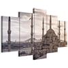 murando - Quadri Moderni Camera da Letto Grandi, Citta Istanbul, 150x75 cm | Chiodi Inclusi, 5 Pezzi, Quadro Moderno, Pannelli Decorativi per Pareti, Decorazione da Parete, Resistenti Allo Sbiadimento