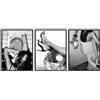 Dazzlewall Set 3 Pezzi Arte Murale Retro Disco, Poster Vintage in Bianco e Nero e Funky Femministi per Bagno o Toilette, 12x16 Pollici senza Cornice