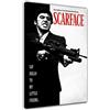 HOPNRU Dipinto su tela in bianco e nero Scarface Poster con immagini artistiche da parete di film classico retrò Stampa Poster di arredamento estetico per soggiorno (30x45cm-Incorniciata)