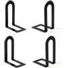 Wingbind Fermalibri per scaffali, in metallo dorato, resistenti, 4 pezzi | Porta libri e fermalibri antiscivolo decorativo organizer per libri per casa ufficio biblioteca scuola scaffali 14 x 9,53 x
