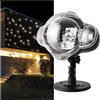 EMOS Proiettore a LED, bianco, neve volante, illuminazione da parete, proiezione di facciate, pareti e pareti, IP44, illuminazione natalizia per esterni e interni, cavo da 3 m, nero, DCPC03