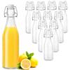 Generico Set 12 Bottiglie in Vetro con Chiusura Ermetica 250 ml - Bottiglie con Tappo a Leva Swing Top - Ideali per Succo, Liquori, Olio, Kombucha - Lavabili in Lavastoviglie (250, Millilitri)