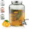 Berglander Frigo dispenser bevande in vetro, distributore di bevande 4L con rubinetto in acciaio inossidabile a tenuta stagna per barbecue, picnic, festa in piscina ed eventi sociali (Verde)