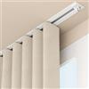 Generic Binario for tenda invisibile da incasso, set di binari for tende da soffitto, asta for tenda divisoria ultrasottile pre-assemblata(White,6ft/183cm)