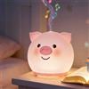 OHAANYY Lampada Notte Silicone Maialino Rosa Bluetooth Rumore Bianco | Luce scrivania porcellino, riproduttore suoni della natura, controllo touch con timer, dispositivo acustico usb bambini