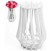 Yibang Set di vasi in legno per fiori Lego, per rose Lego, colore bianco | Puzzle in legno, supporto per fiori fai da te, vasi in legno, decorazione per la casa, girasoli, tulipani, narcisi, loto